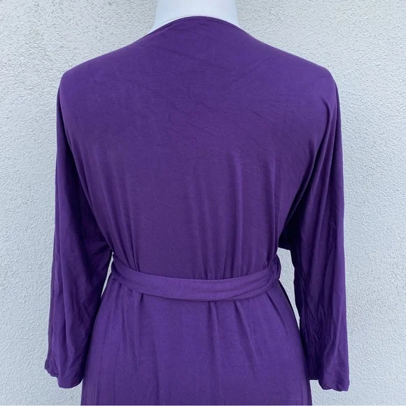 KIYONNA velvet wrap dress maxi stretch floor length tall plus size gown 1X long - Picture 10 of 13